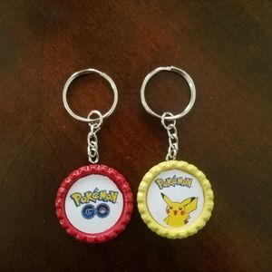 Pokemon Bottle Cap Keychains